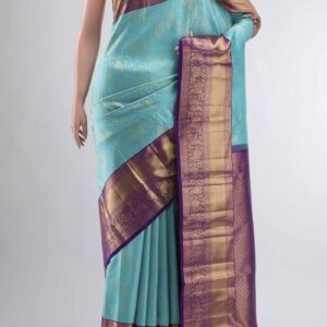 Blue Kanchipuram Silk Saree
