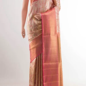 Pink Kanchipuram Tissue Silk Saree