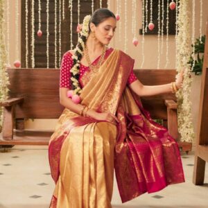 Kanika-Cream Kanchipuram Silk Saree